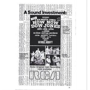 How Now Dow Jones Cast Recording Advertisement 1960s Vintage Print Ad 9 inch